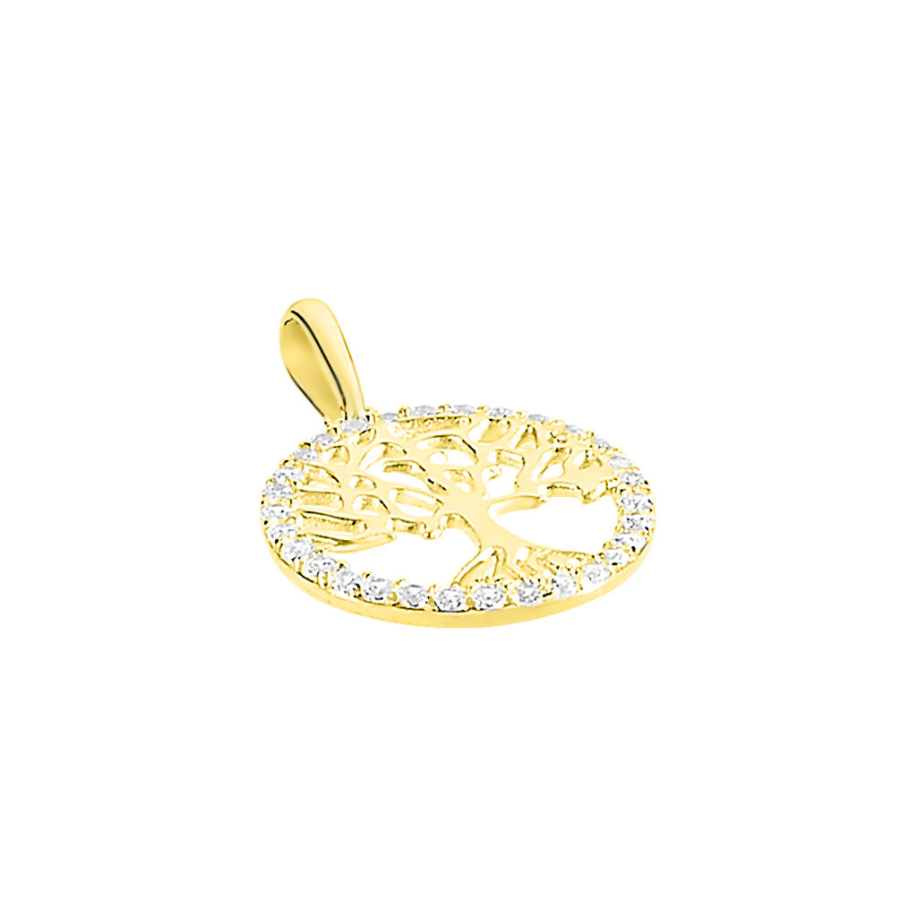 Anhänger Gold 375 Zirkonia Lebensbaum - Schmuckanhänger Damen | OROVIVO