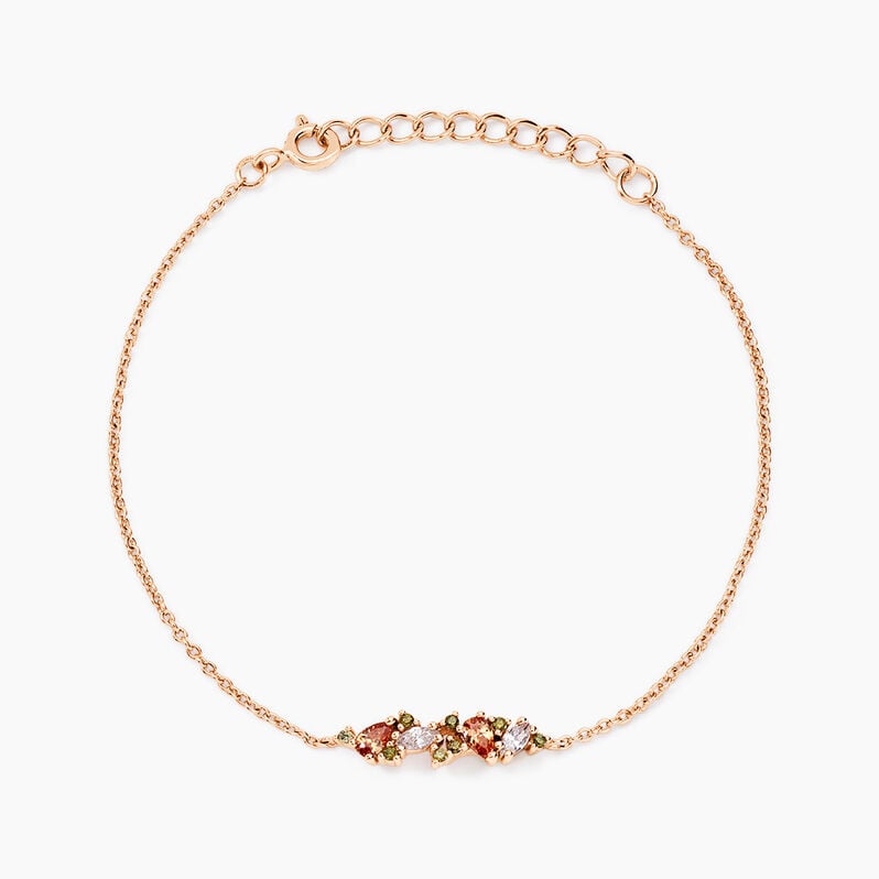 Bracelet Alissone Argent Rose Oxyde De Zirconium - Spannringe Damen | OROVIVO