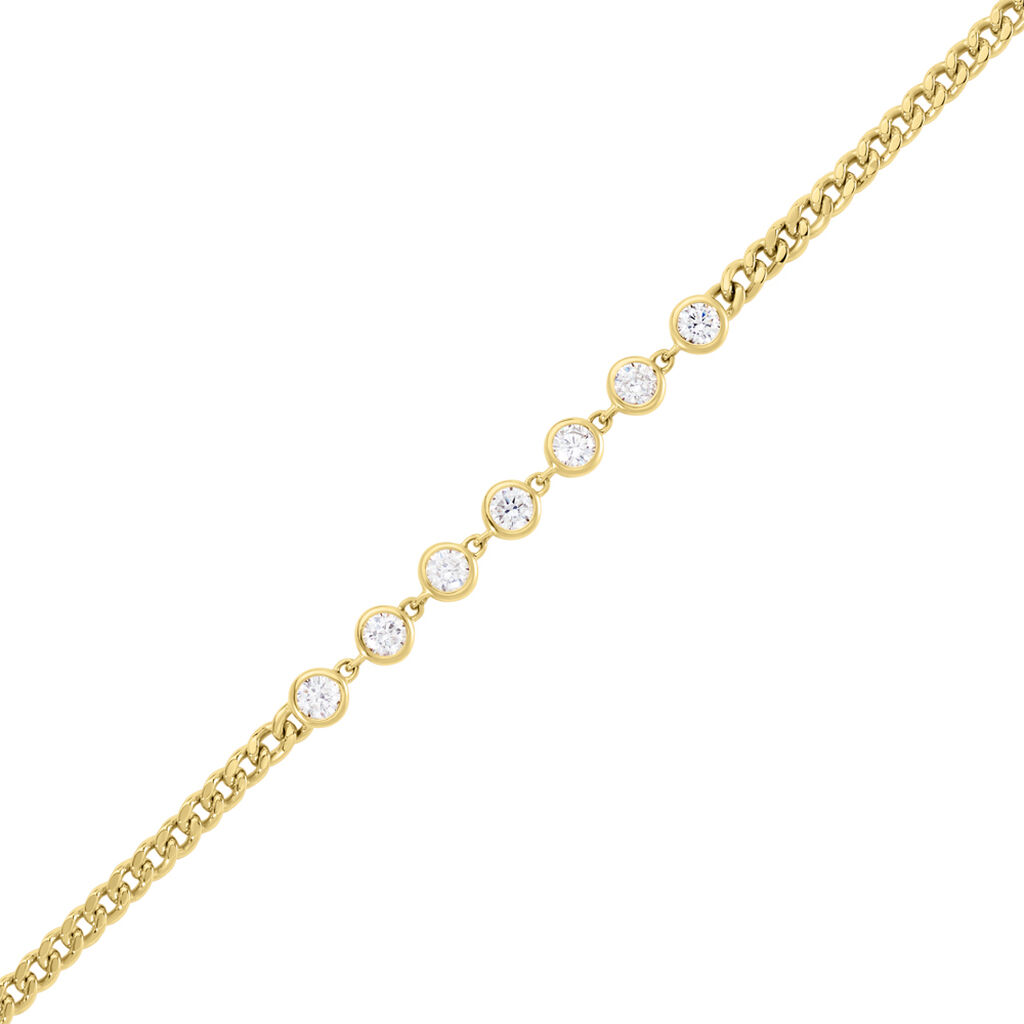 SELORA Damen Armband Silber vergoldet 925 Zirkonia Wei&szlig; 1,23 ct