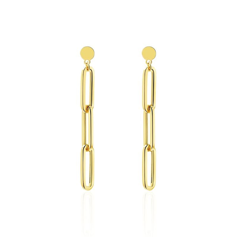 Damen Ohrstecker Lang Gold 375 Kettenglieder Scarlett - Ohrringe  | OROVIVO