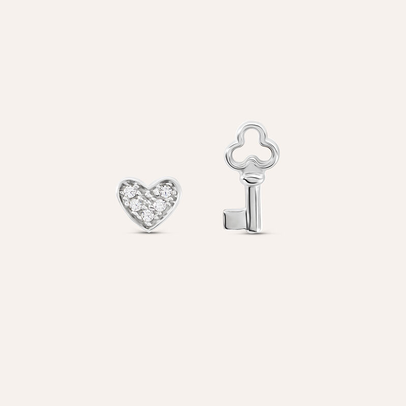 Orecchini Spaiati Silver Moments Argento Rodiato Cubic Zirconia - Spannringe Damen | OROVIVO
