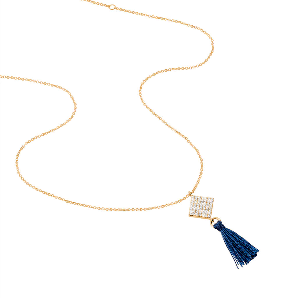 Collier Plaque Or Gold'n Blue - Spannringe Damen | OROVIVO