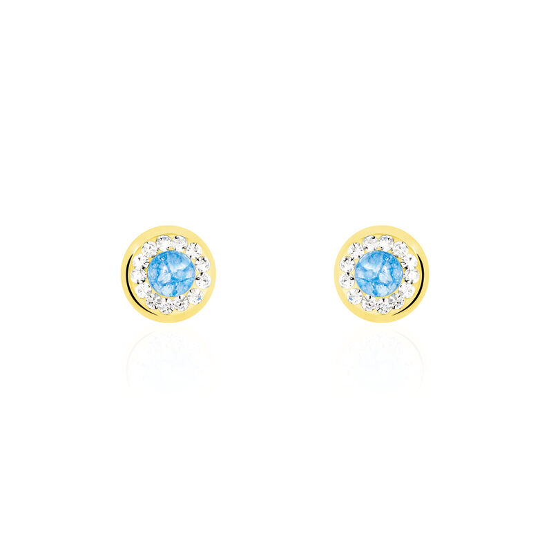 Boucles D'oreilles Amazone Or Jaune Email Strass - Spannringe Damen | OROVIVO