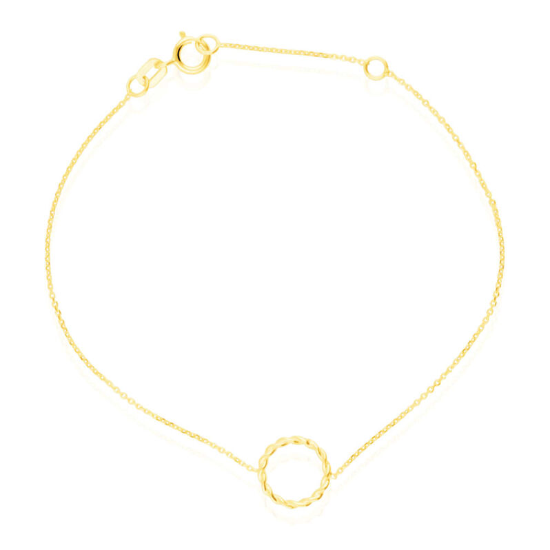 Bracciale in oro giallo con cerchio passante - Spannringe Damen | OROVIVO