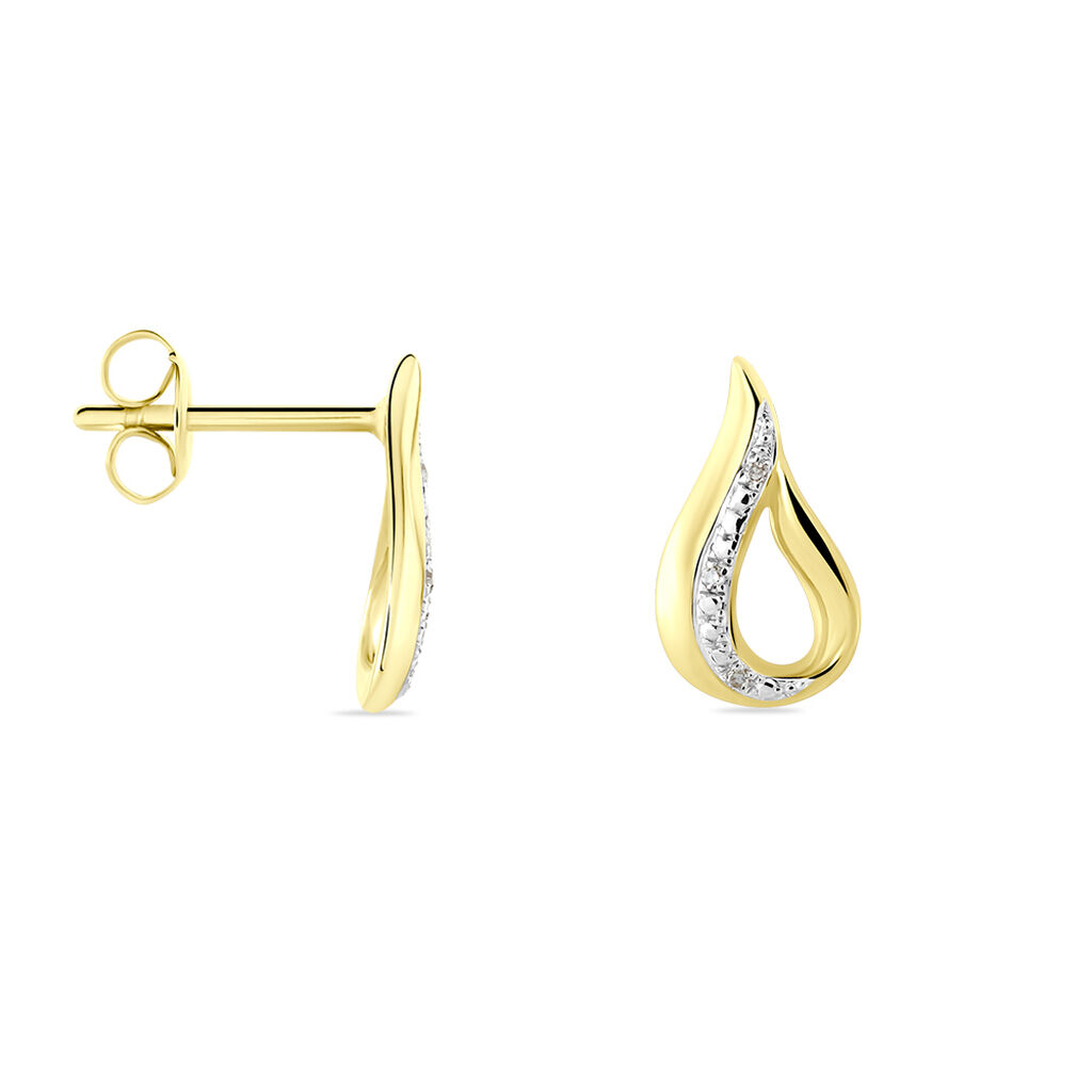 Damen Ohrstecker Gold 375 Diamant 0,01ct Goccie  - Ohrstecker Damen | OROVIVO