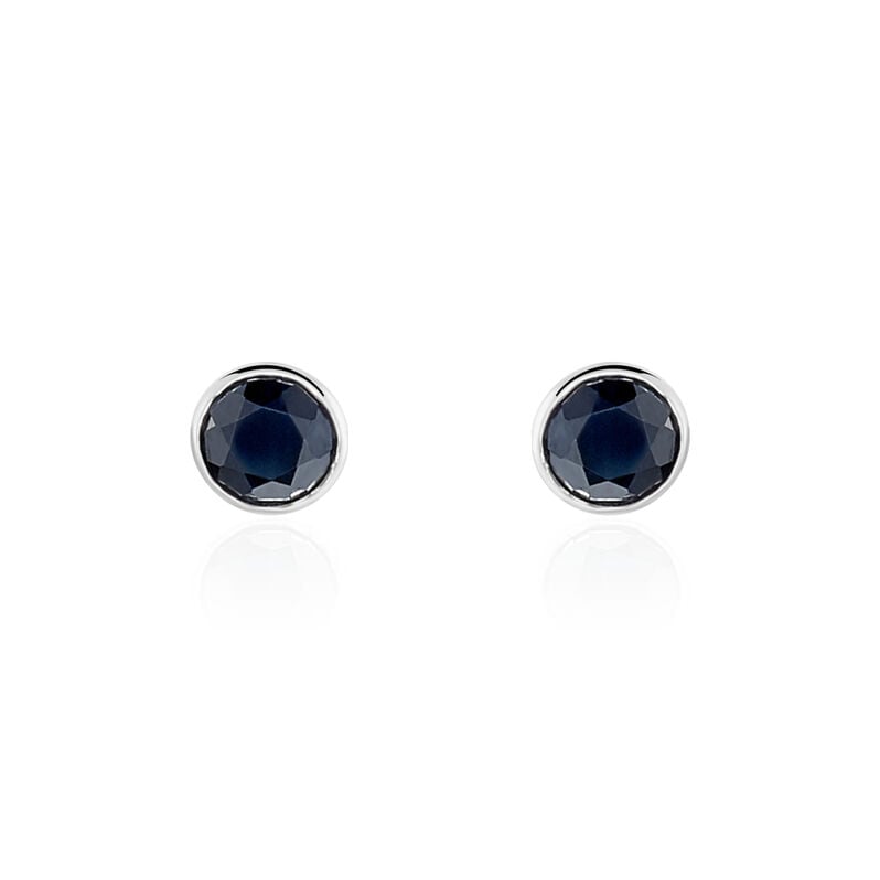 EDY ZARGE 2 Damen Ohrstecker Wei&szlig;gold 375 (9 Karat) Saphir Blau 1,38 ct - Ohrstecker Damen | OROVIVO
