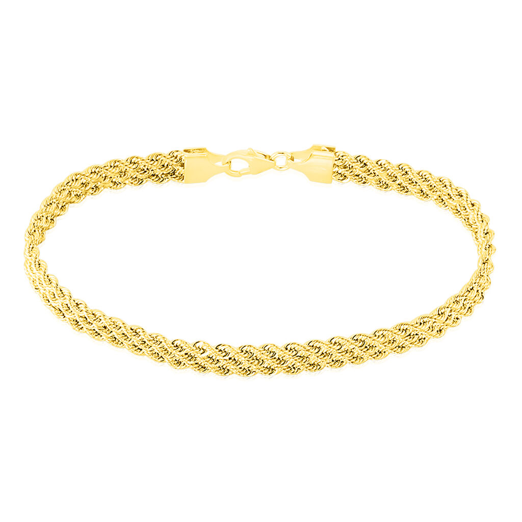 Bracelet Jerry Maille Corde 3 Rangs Or Jaune - Spannringe Damen | OROVIVO