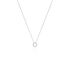GWEN Damen Collier Wei&szlig;gold 375 (9 Karat) Diamant Wei&szlig; 0,05 ct Kreis