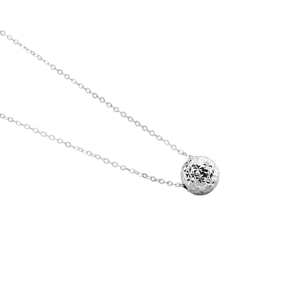 LINA Damen Collier Weißgold 375 (9 Karat) Ball B 0,9 mm - Halsketten Damen | OROVIVO