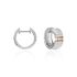 KAPINA Damen Creolen Silber Bicolor 925 Zirkonia Wei&szlig; 0,14 ct