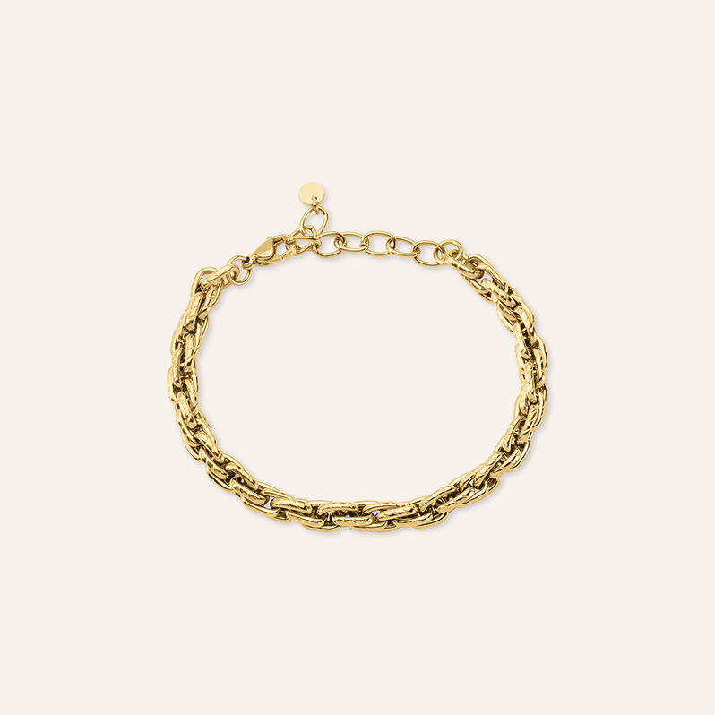 Bracciale Catena Radiance Acciaio Dorato - Spannringe Damen | OROVIVO
