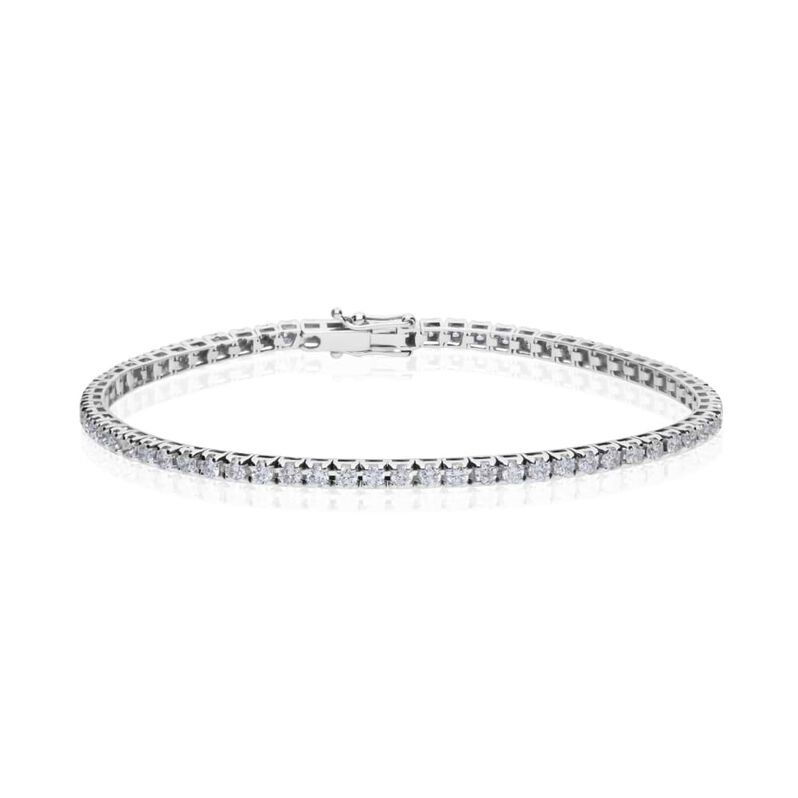 Tennis in oro bianco e diamanti 2.50 ct - Spannringe Damen | OROVIVO