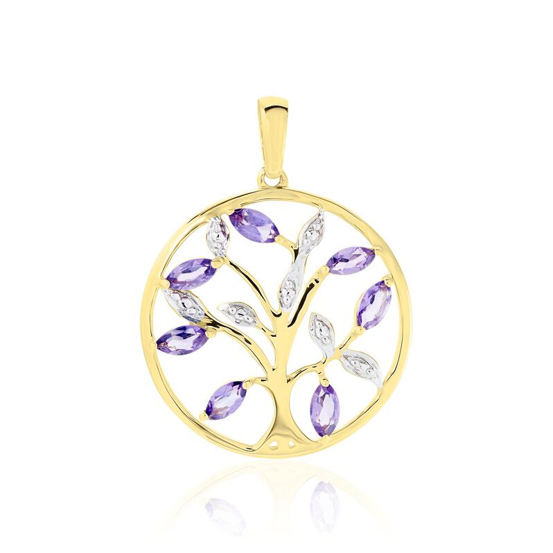 Pendentif Godoleine Or Jaune Amethyste Violet - Spannringe Damen | OROVIVO