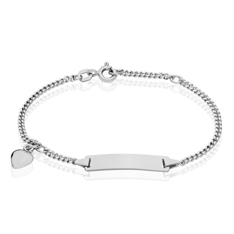 PANZER S ID Kinder ID Armband Silber 925 Herz - Armb&auml;nder mit Gravur Kinder | OROVIVO