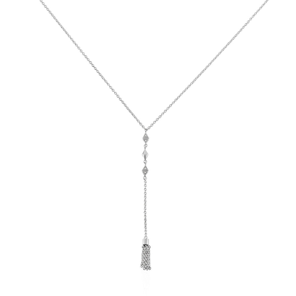 RADOSTINA Damen Collier Silber 925 Zirkonia Wei&szlig;
