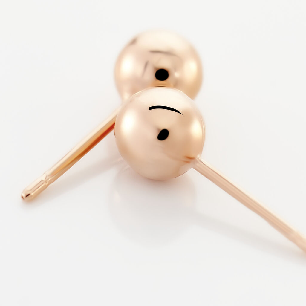 Damen Ohrstecker Silber 925 Rosé Vergoldet 6mm - Ohrstecker Damen | OROVIVO