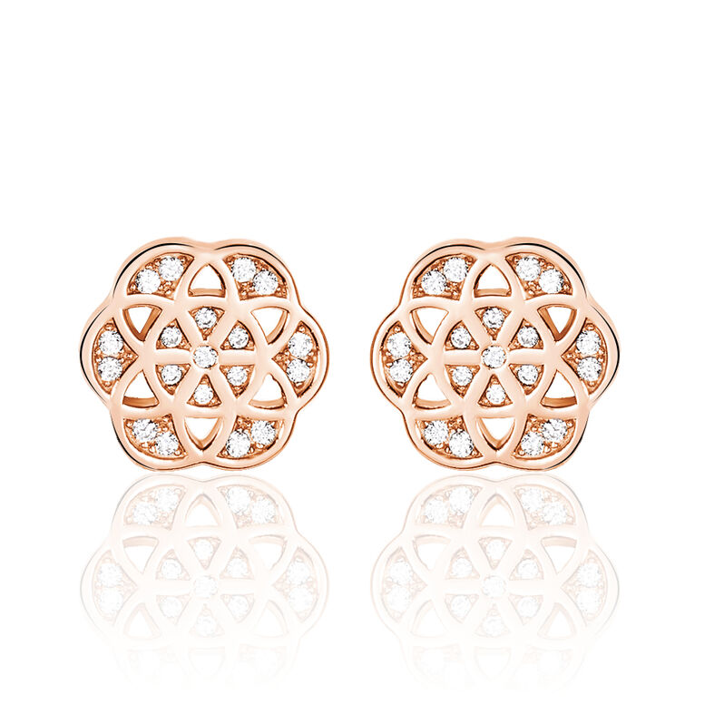 Boucles D'oreilles Pham Argent Rose - Spannringe Damen | OROVIVO