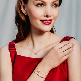 Damenarmband Silber 925 Rosé Vergoldet Herz - Armbänder Damen | OROVIVO