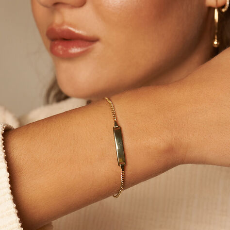 Unisex Id Armband Gold 375  - Armbänder mit Gravur Unisex | OROVIVO
