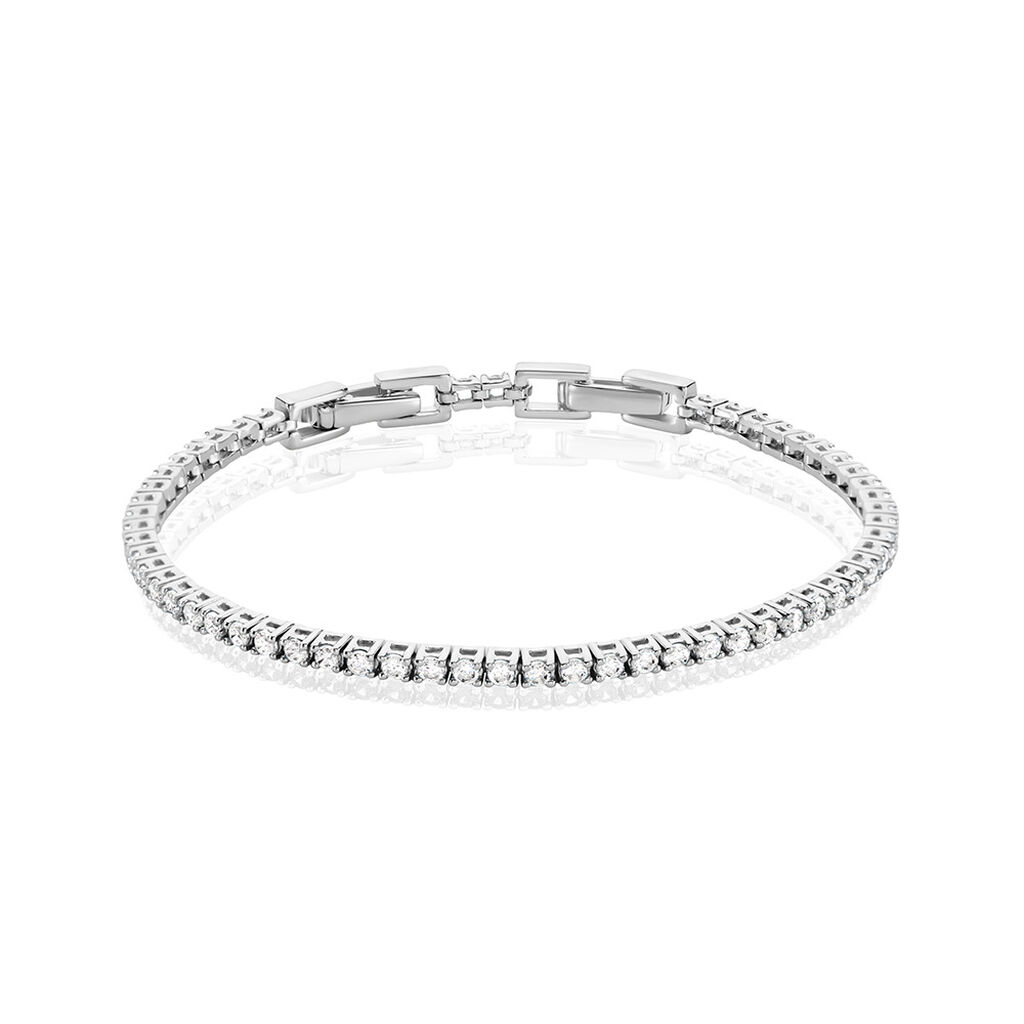 MILANI Damen Armband Silber 925 Zirkonia Weiß 2,5 ct B 2,55 mm, Armband mit Stein