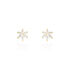 ELEANOR BLUME 6 Damen Ohrstecker Gold 375 (9 Karat) Zirkonia Weiß Blume