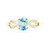 BONNIE Damen Ring Gold Bicolor 375 (9 Karat) Topas Blau 1,46 ct