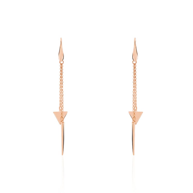 Boucles D'oreilles Pendantes Daina Argent Rose - Spannringe Damen | OROVIVO