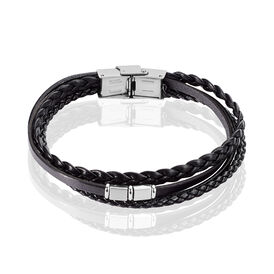 Herren Kunstlederarmband Edelstahl  - Lederarmbänder Herren | OROVIVO