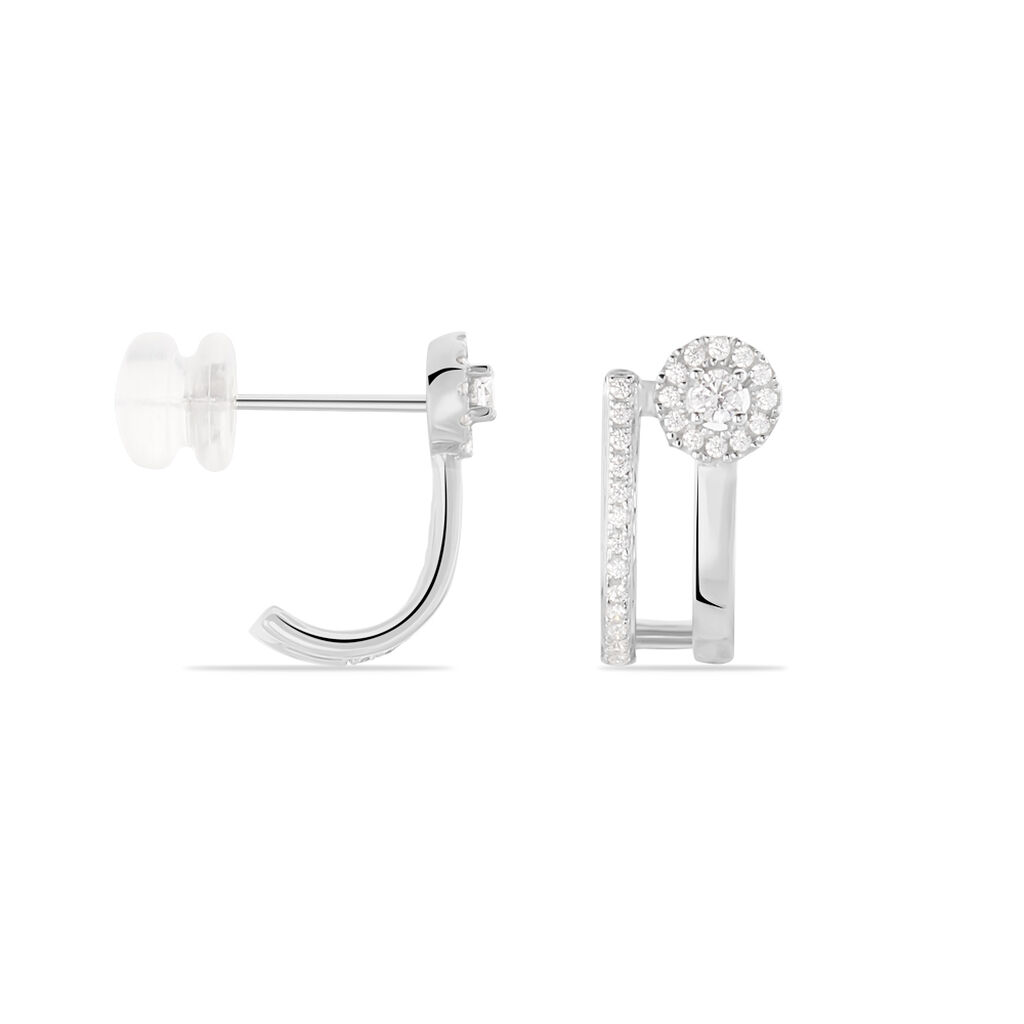Damen Ohrstecker Weißgold 375 Zirkonia Sophia  - Ohrstecker Damen | OROVIVO