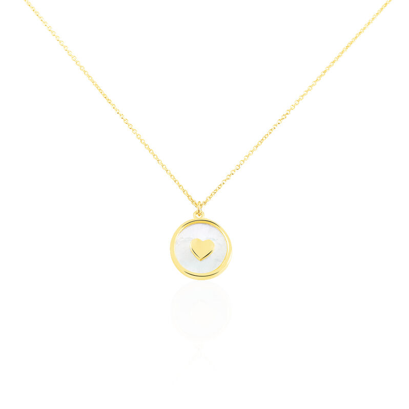 Collier Or Jaune Micarla Nacre Coeur - Spannringe Kinder | OROVIVO