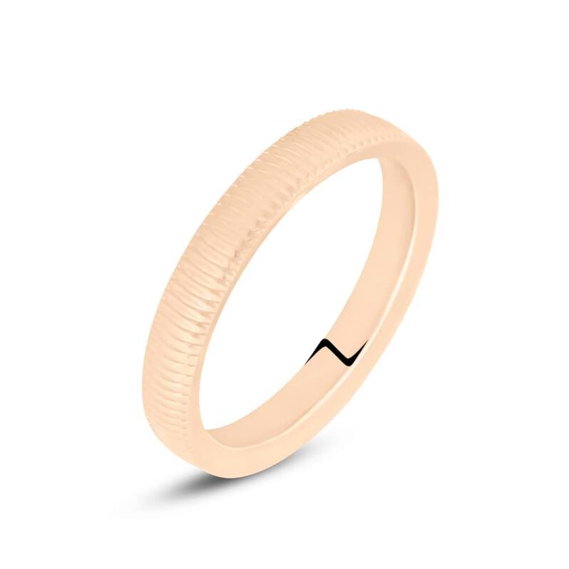 Fede Comoda Leggera Squadrata 3 mm Oro Rosa - Spannringe Unisex | OROVIVO