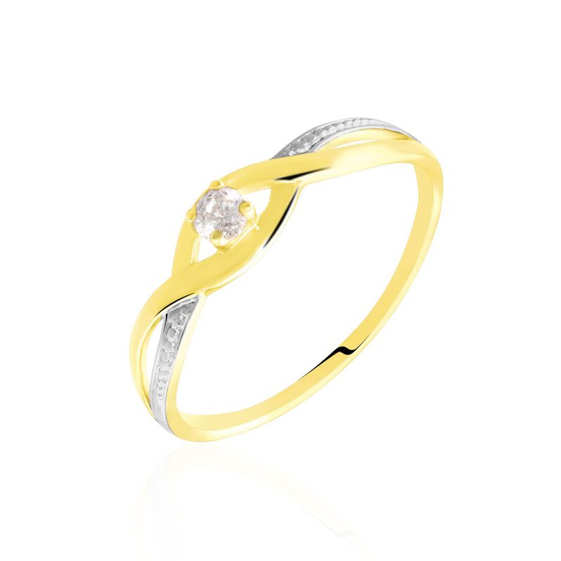 Bague Ritej Or Jaune Oxyde De Zirconium - Spannringe Damen | OROVIVO