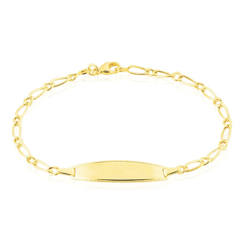 Bracelet Identité Bartolomee Maille Alternee 1/1 Or Jaune - Spannringe Kinder | OROVIVO