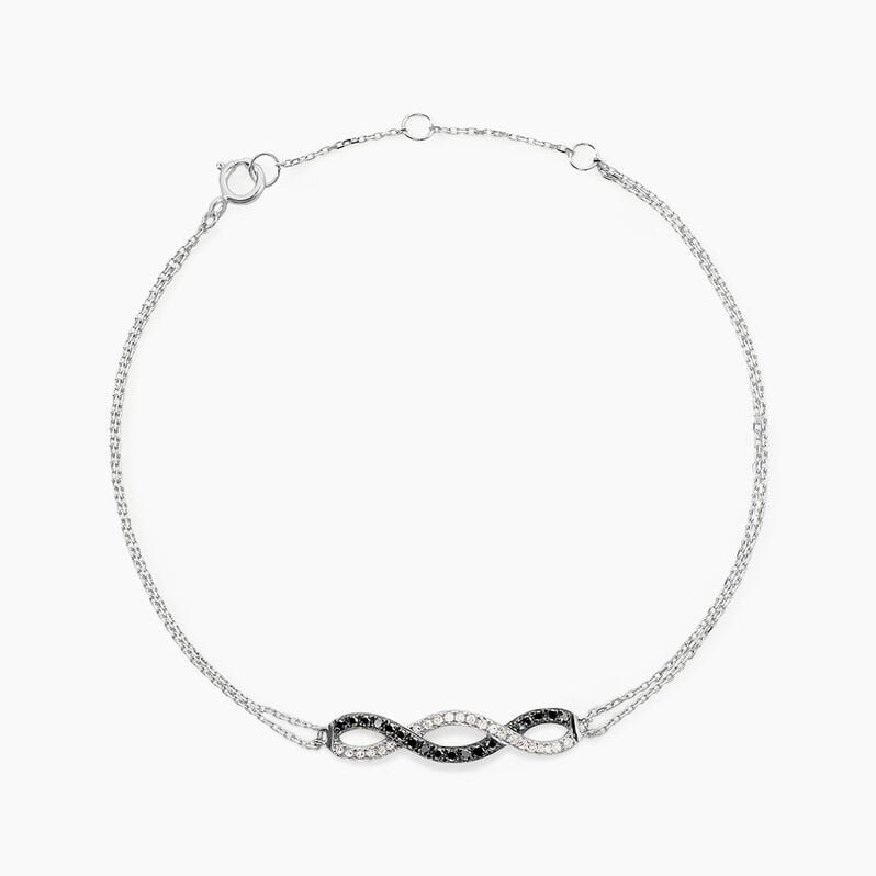Bracelet Marina Or Weiss Vagues Diamants - Spannringe Damen | OROVIVO