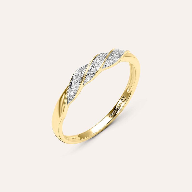 Anello Fantasia Sophia Oro Giallo Diamante - Spannringe Damen | OROVIVO