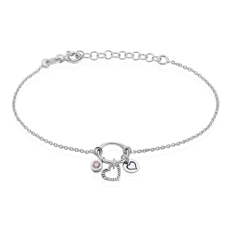 Bracelet Argent Rhodie Gioria Charms - Spannringe Damen | OROVIVO