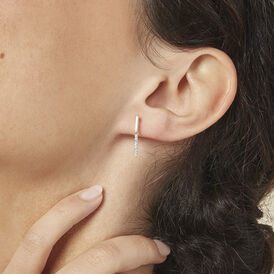 Damen Ohrstecker Lang Gold 375 Bicolor Diamant - Ohrstecker lang Damen | OROVIVO