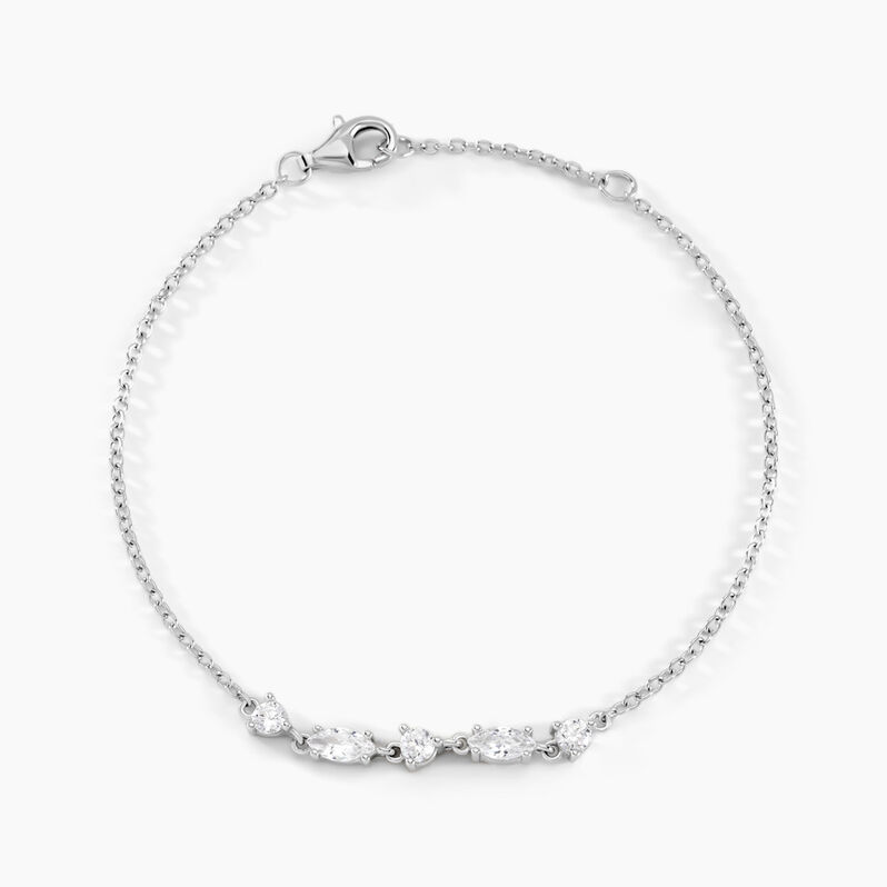 Bracelet Indira Argent Weiss Oxyde De Zirconium - Spannringe Damen | OROVIVO