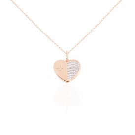 Damen Halskette Silber 925 Rosé Vergoldet Gravur - Herzketten Familie | OROVIVO