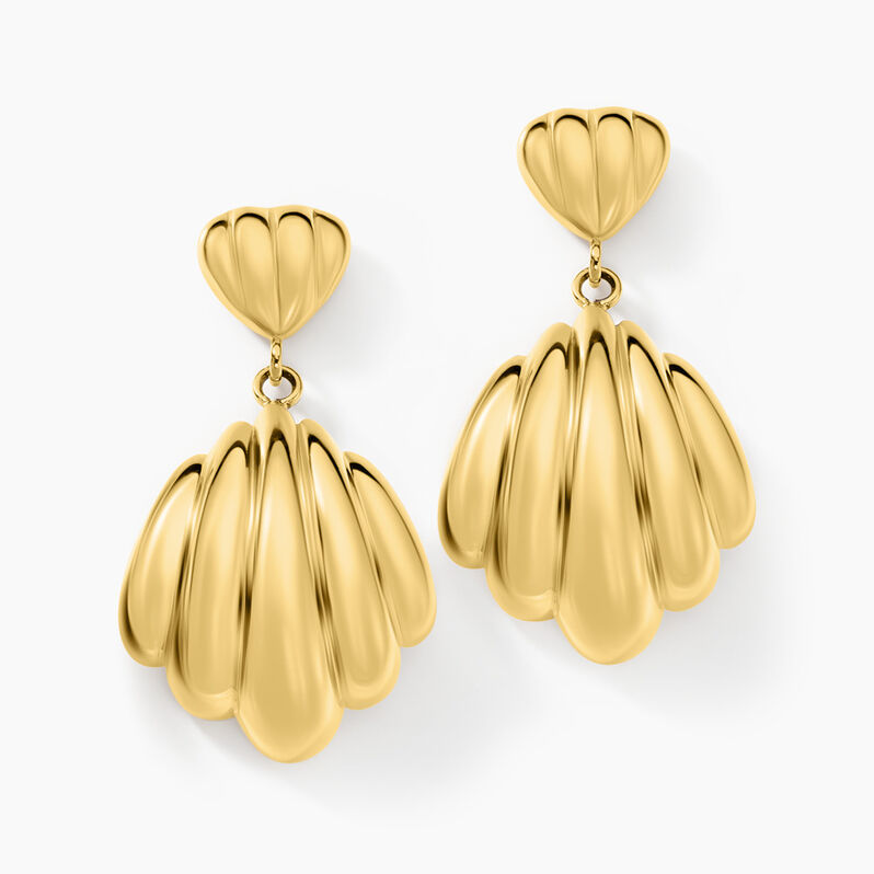 Boucles D'oreilles Pendantes Dila Acier Jaune - Spannringe Damen | OROVIVO