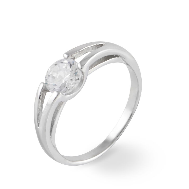 Bague Monserrat Argent Blanc Oxyde De Zirconium - Spannringe Damen | OROVIVO