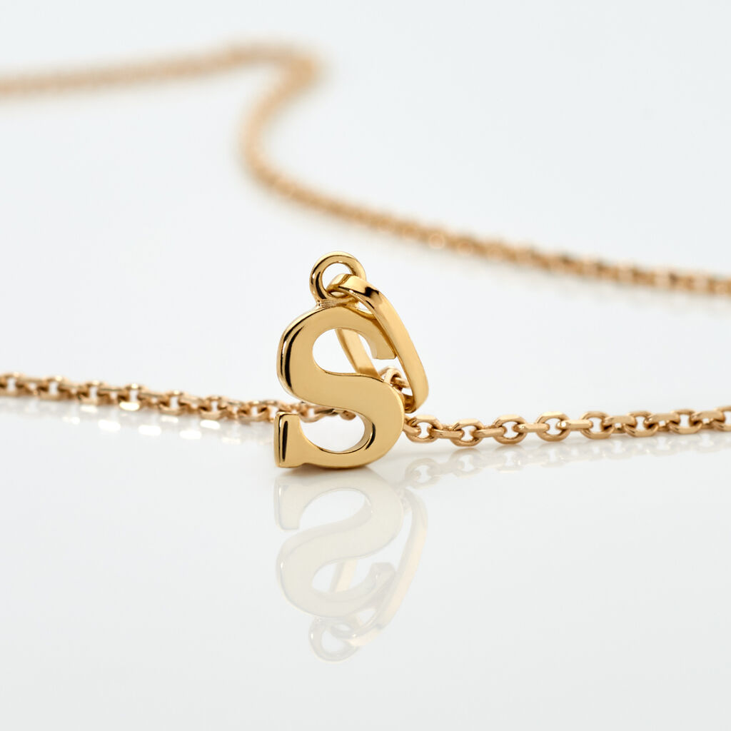 ALPHABET Unisex Anh&auml;nger Gold 375 (9 Karat) Buchstabe S