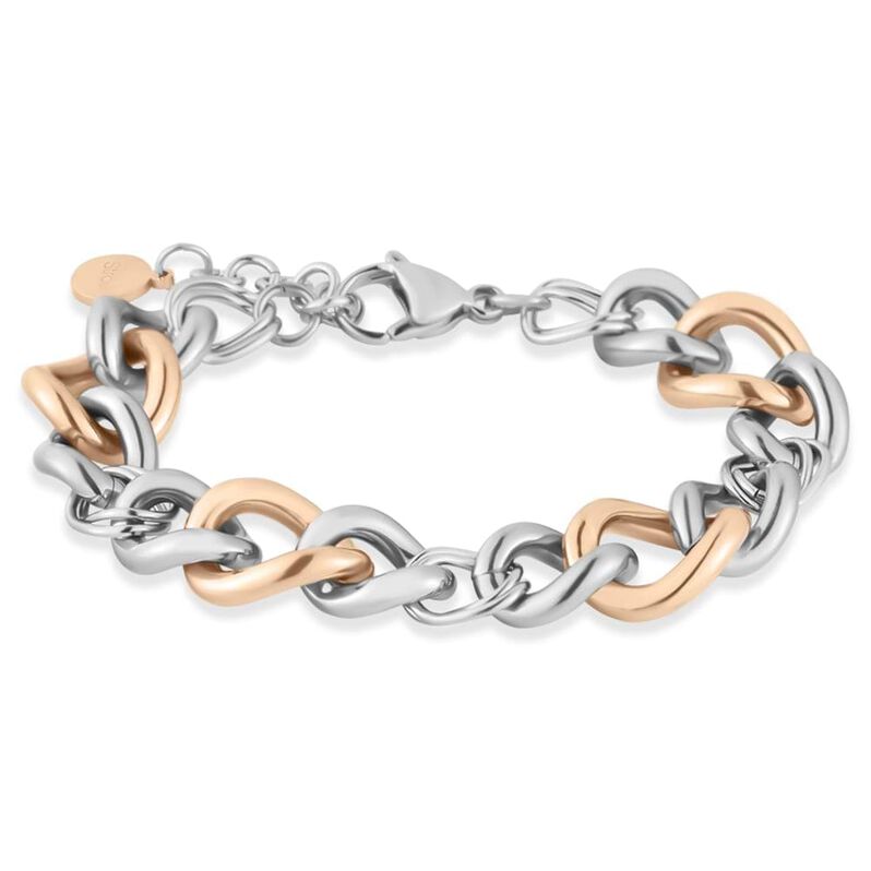 Bracciale Lady Code Acciaio Bicolore Groumette 3+1 - Spannringe Damen | OROVIVO