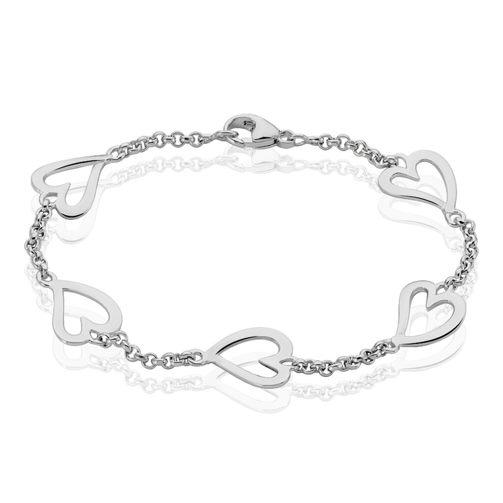 🦚 Damenarmband Silber 925 Herz, Armband ohne Stein