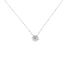 DUENA Damen Collier Silber Silber 925 Zirkonia Weiß 0,15 ct Blume B 0,3 mm