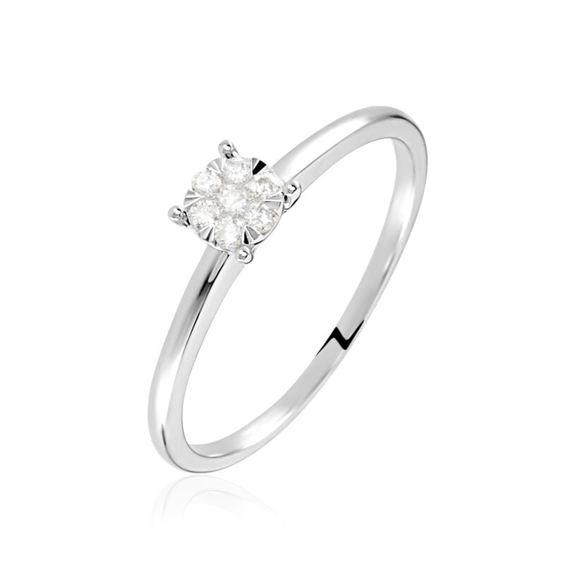 Bague Solitaire Or Weiss Dream Diamants - Spannringe Damen | OROVIVO