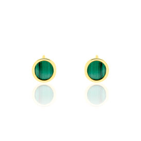 Damen Ohrstecker Gold 375 Malachit  - Ohrstecker Damen | OROVIVO