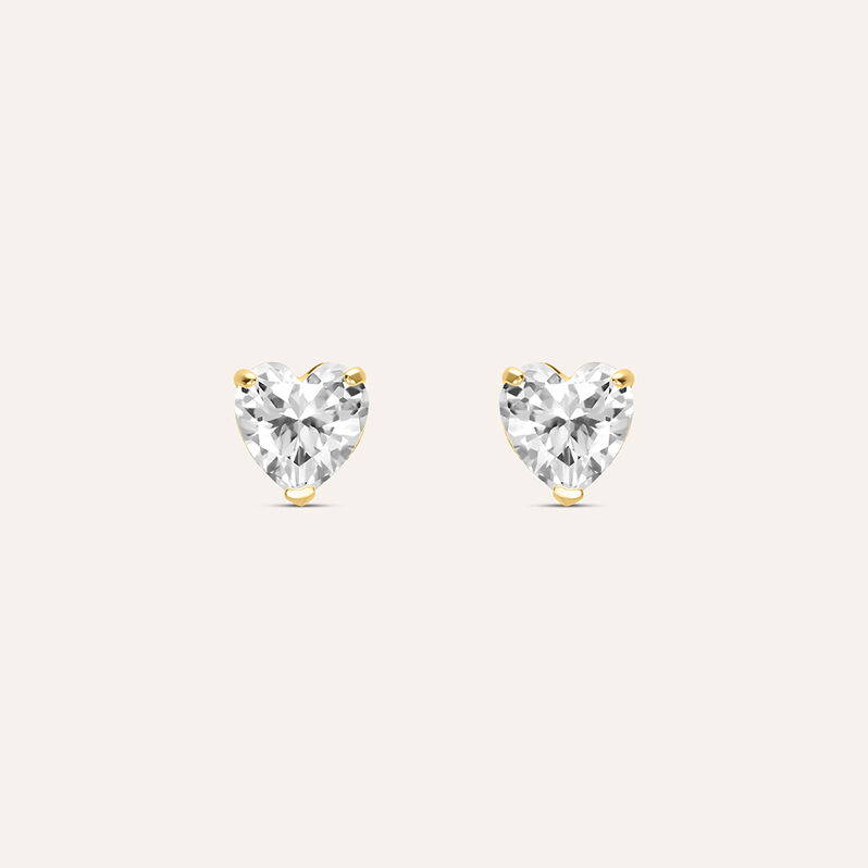 Orecchini Lobo Bon Ton Oro Giallo Cubic Zirconia - Spannringe Damen | OROVIVO