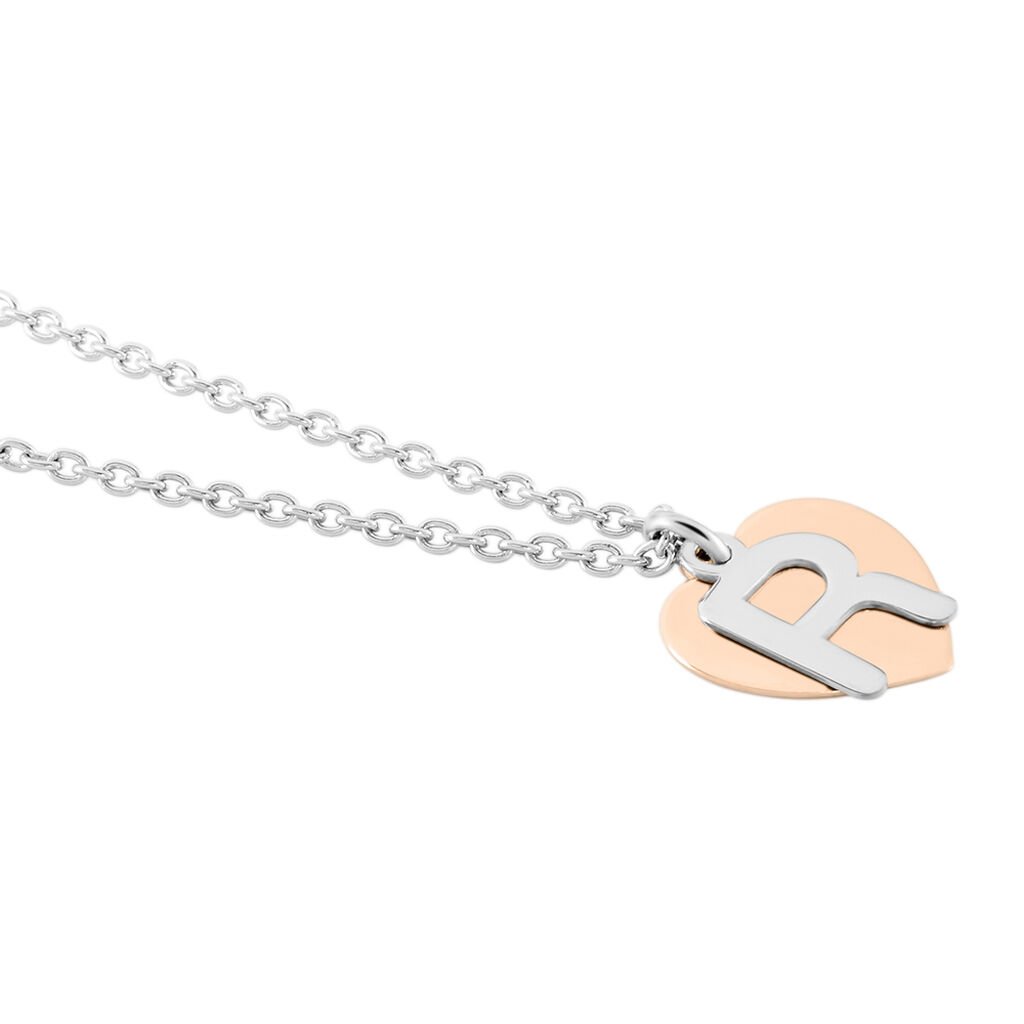 Damen Halskette Silber 925 Bicolor Buchstabe R - Halsketten Damen | OROVIVO