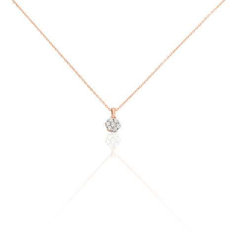 Damen Halskette Roségold 375 Diamanten 0,21ct Merula - Halsketten Damen | OROVIVO